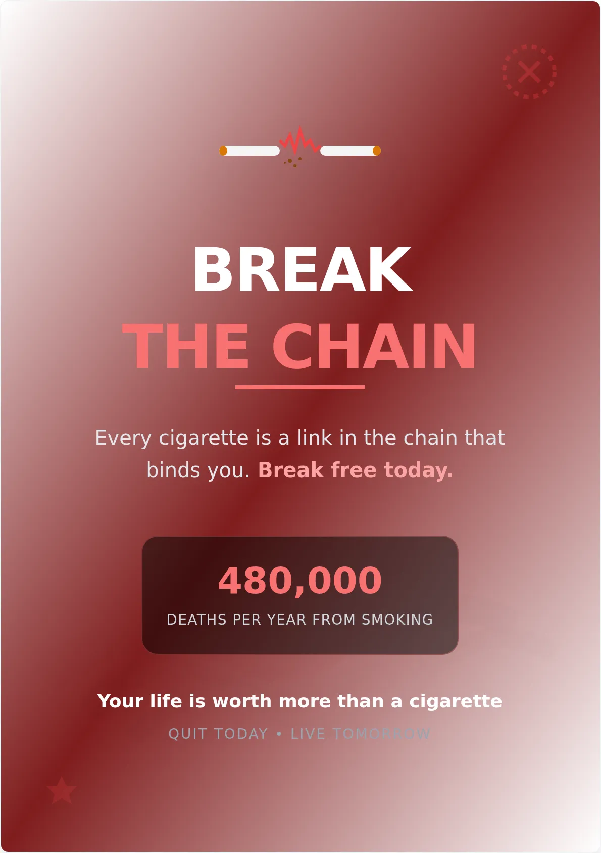 Break Free Anti-Smoking Campaign Poster