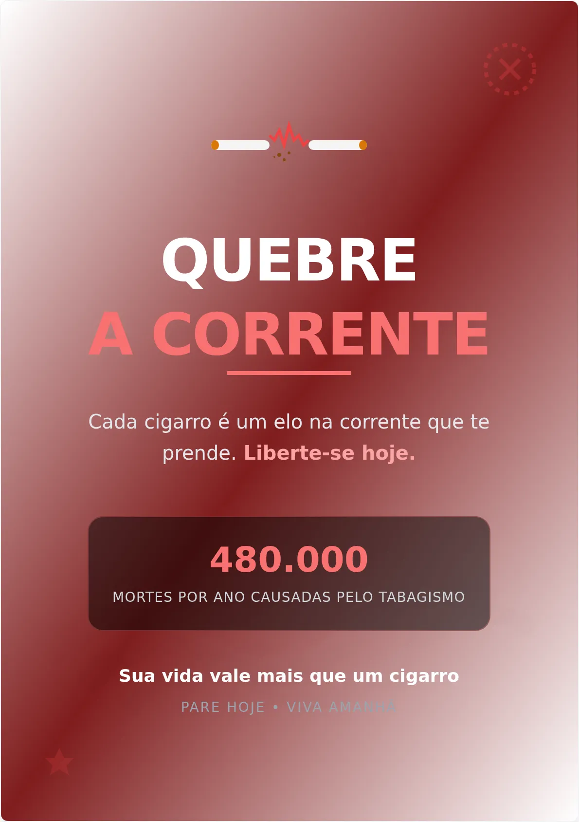Cartaz da Campanha Anti-Tabagismo Break Free