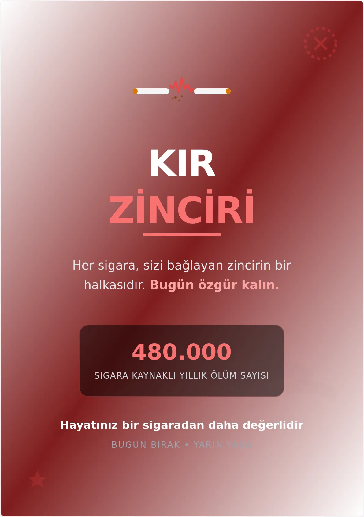 Zinciri Kır Sigarayı Bırak Kampanya Posteri