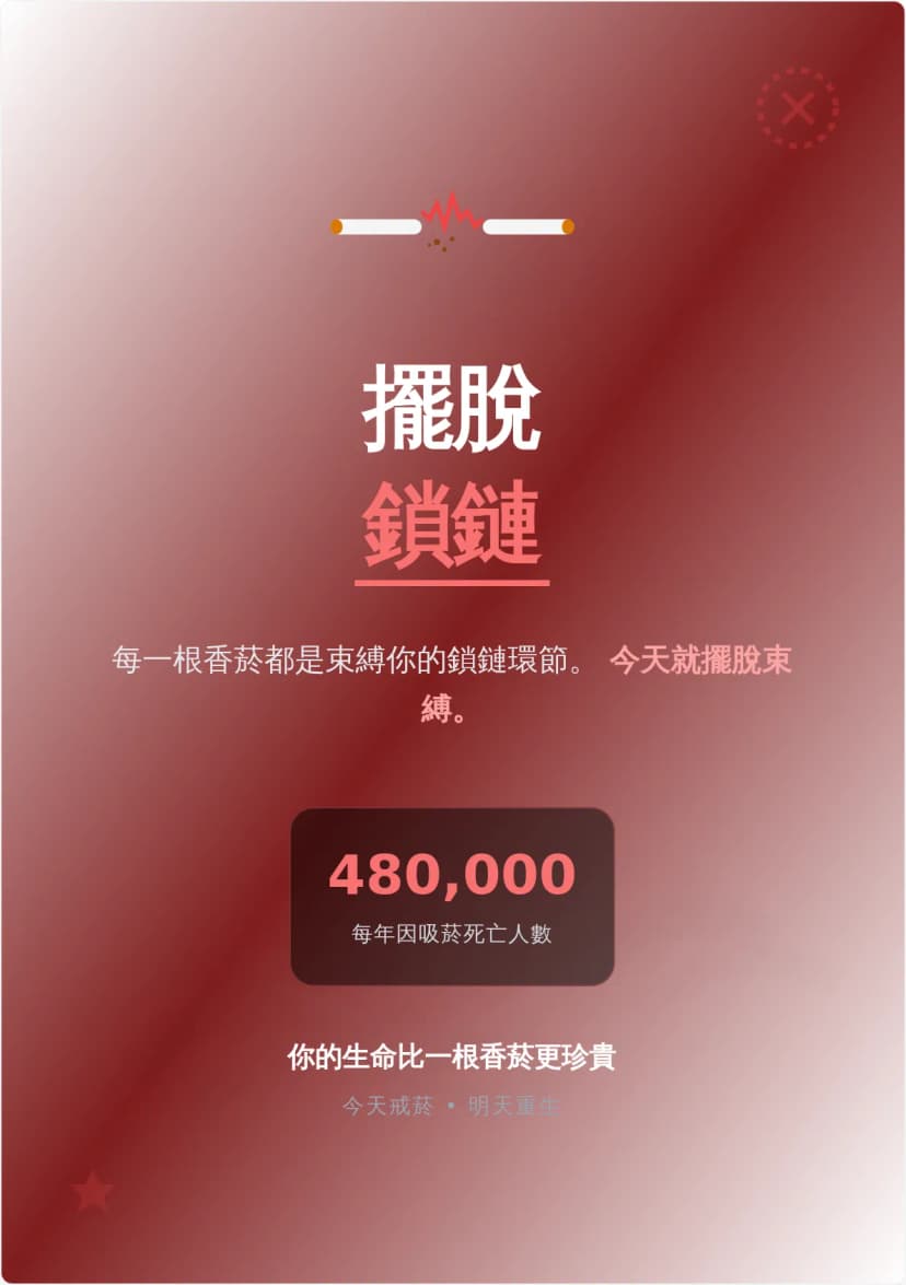 擺脫煙癮反菸宣傳海報