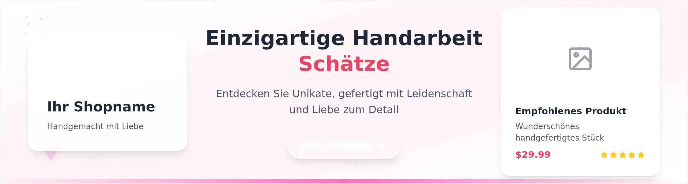 Etsy Shop Banner Vorlage – Professioneller Header für Handmade-Shops