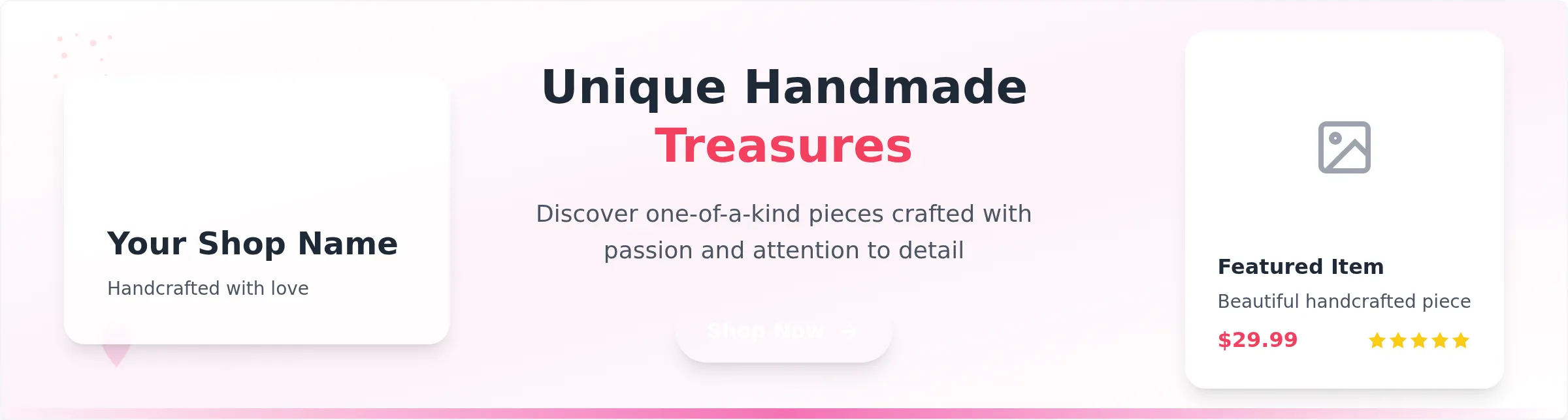 Etsy Shop Banner Template - Professional Handmade Store Header