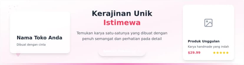 Template Banner Toko Etsy - Header Toko Handmade Profesional