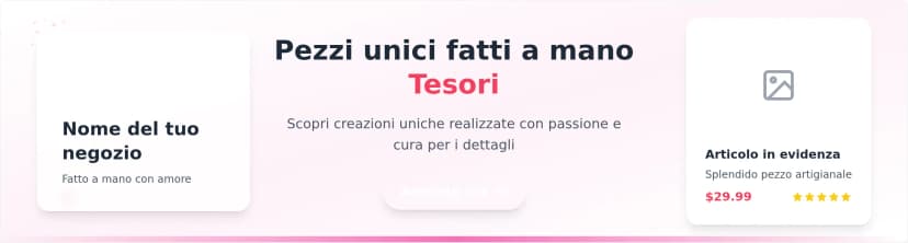 Modello Banner per Negozio Etsy - Intestazione Professionale per Store Artigianale