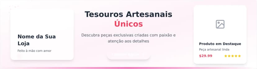 Modelo de Banner para Loja Etsy - Cabeçalho Profissional para Loja Artesanal