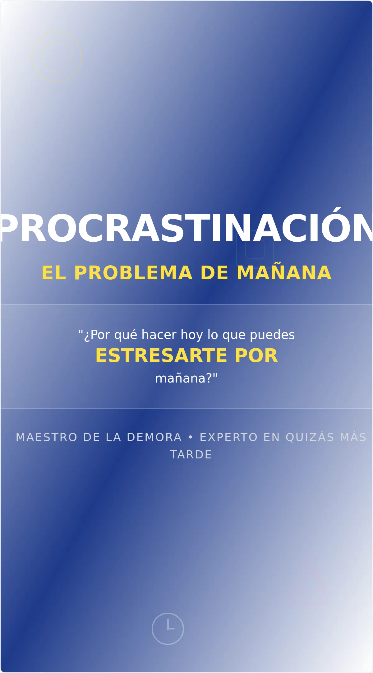 Póster Motivacional Divertido sobre la Procrastinación