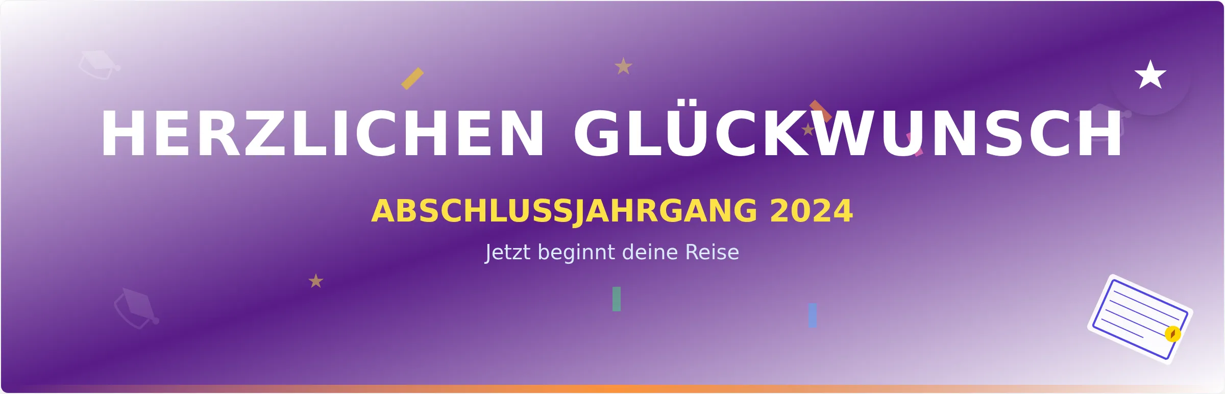 Vorlage für Abschlussfeier-Banner