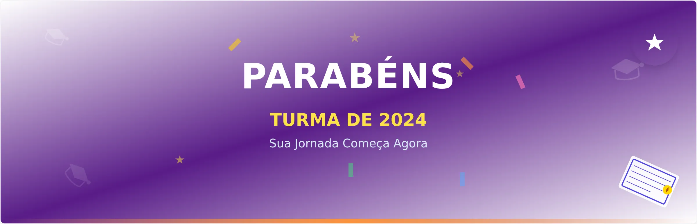 Modelo de Faixa de Celebração de Formatura