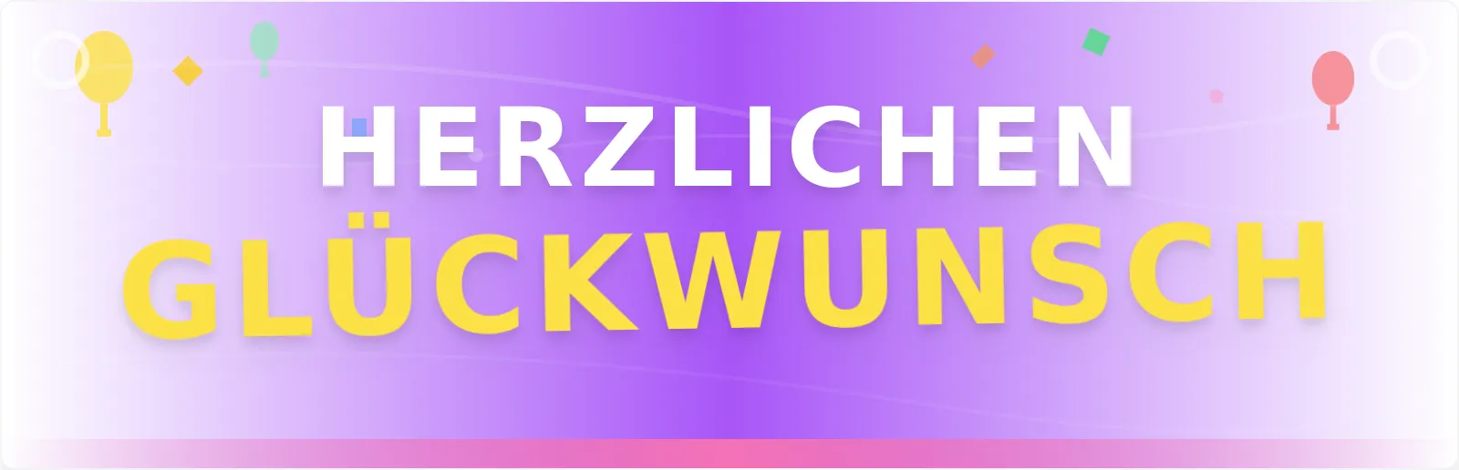 Vorlage für ein Geburtstags-Banner zur Feier