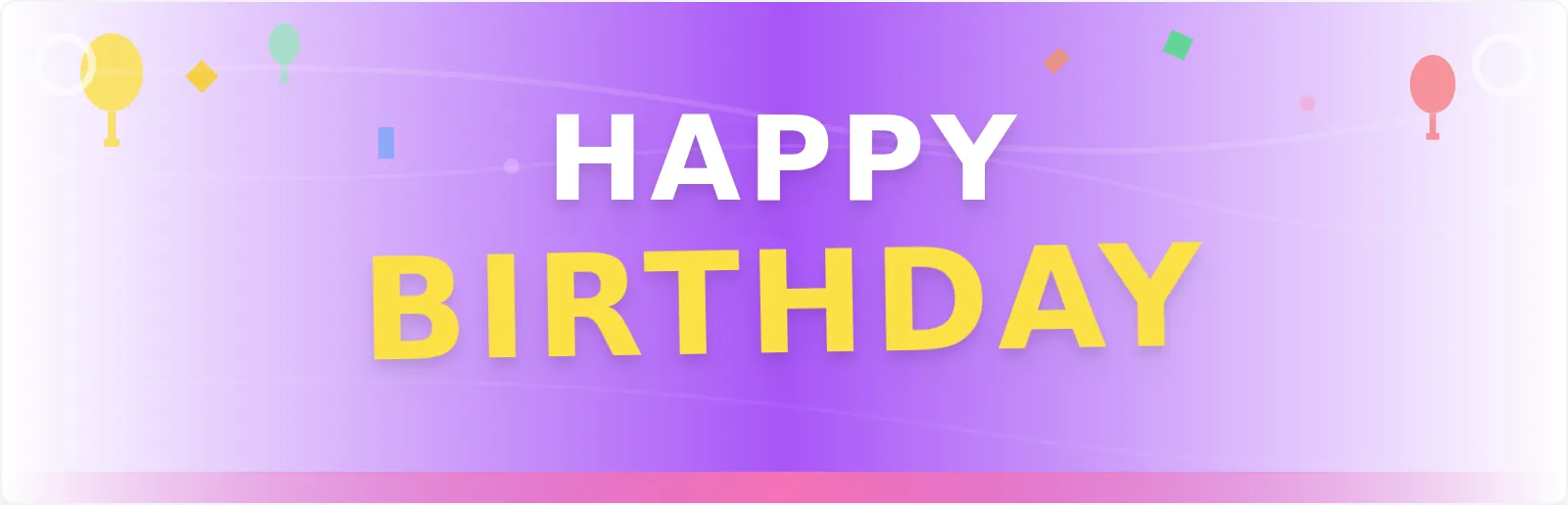 Happy Birthday Celebration Banner Template