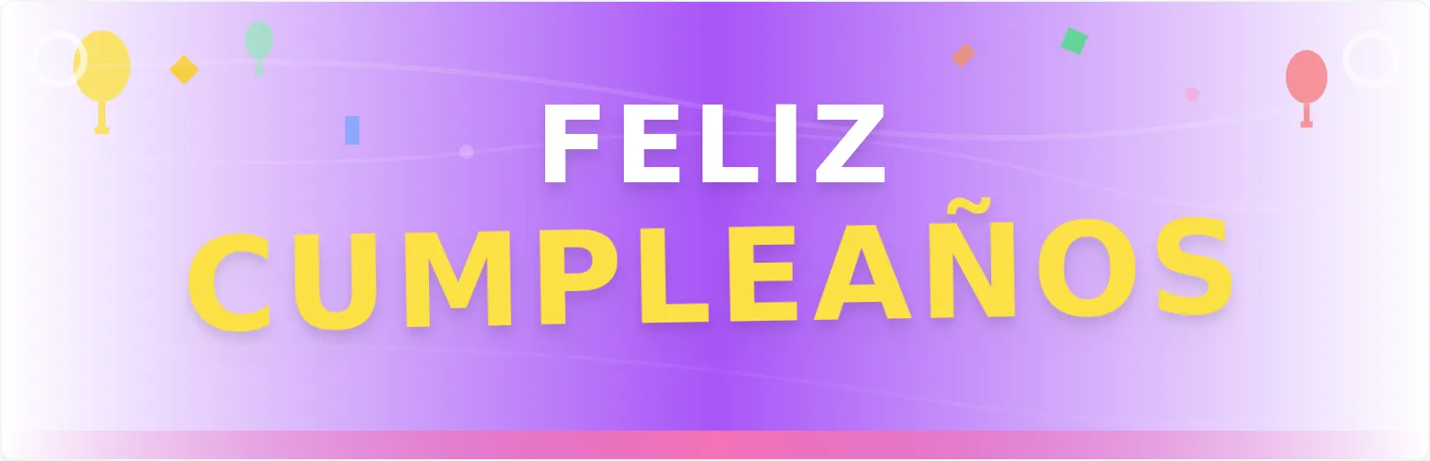 Plantilla de Banner de Celebración de Cumpleaños