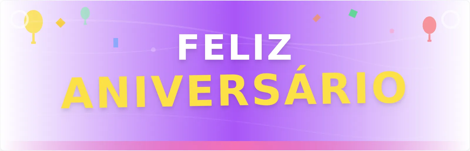 Modelo de Faixa de Aniversário Feliz