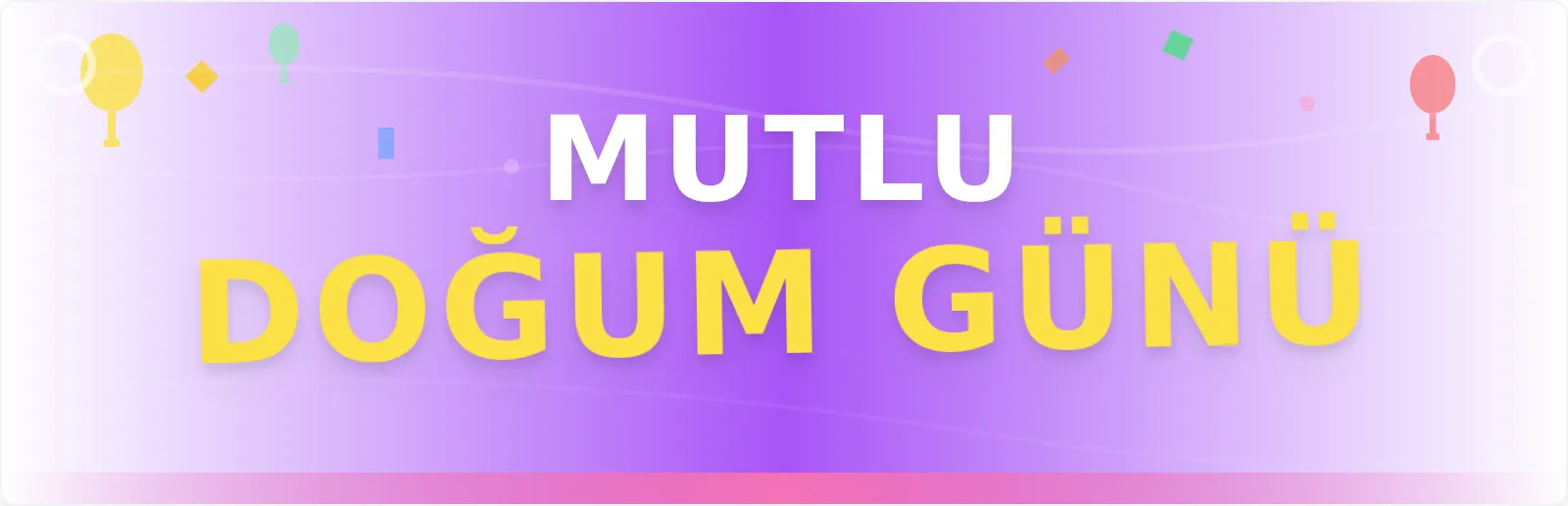 Mutlu Doğum Günü Kutlama Afişi Şablonu