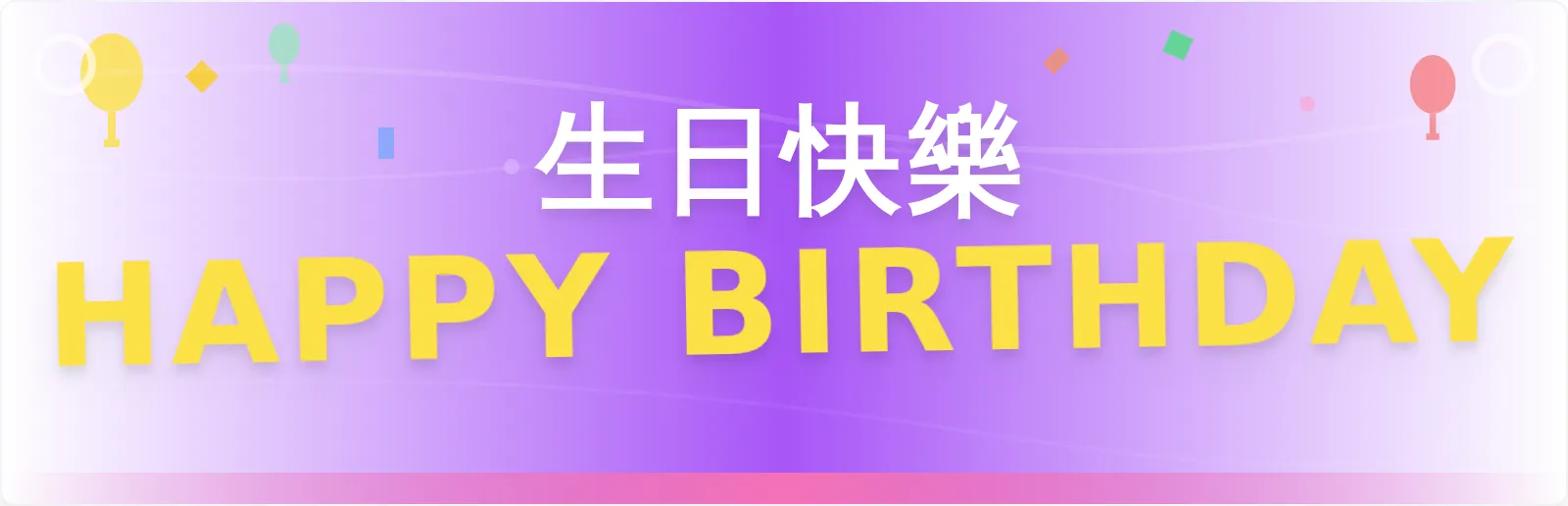 生日快樂慶祝橫幅範本