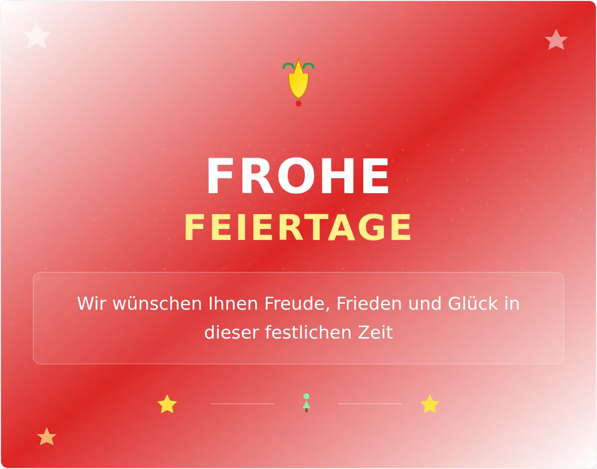E-Mail-Banner-Vorlage Frohe Feiertage