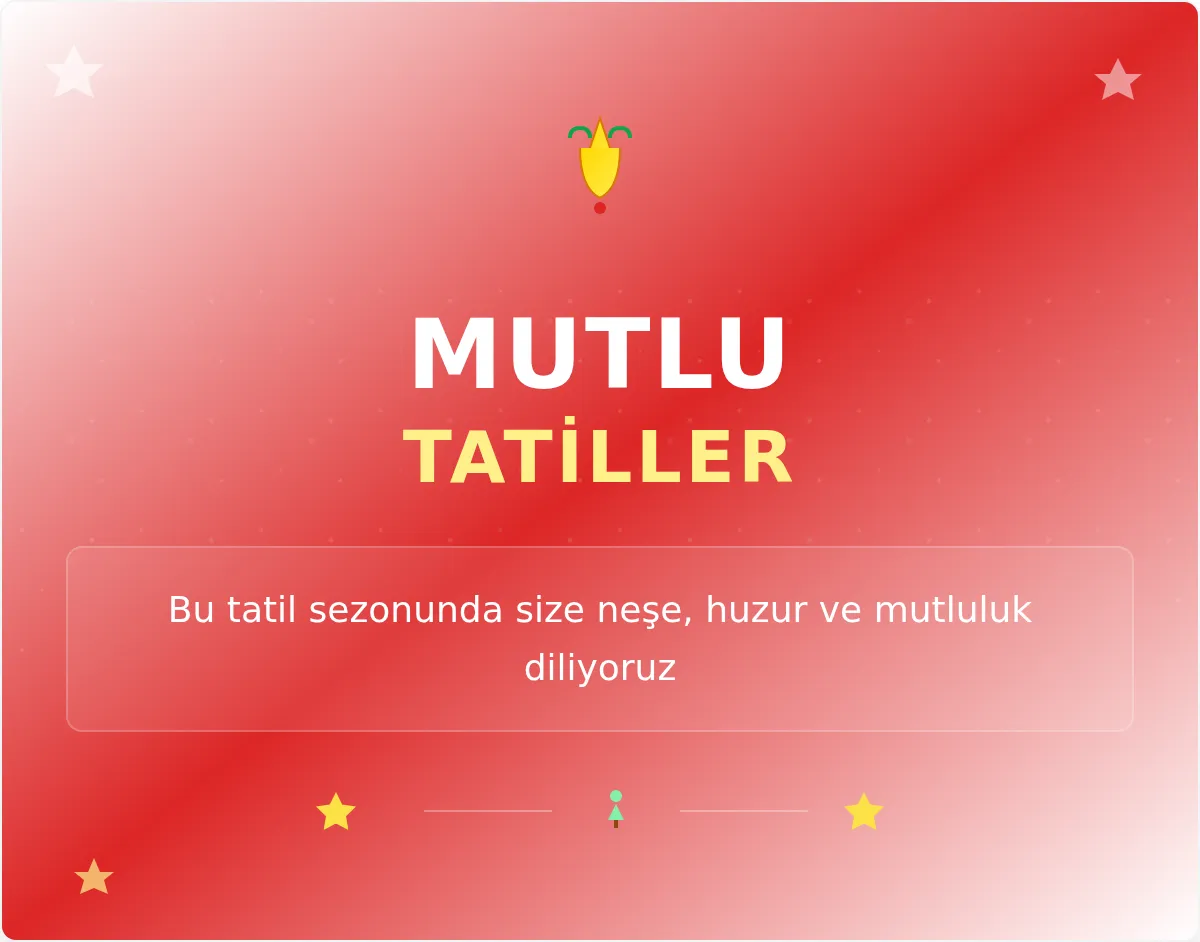 Mutlu Tatiller E-posta Banner Şablonu