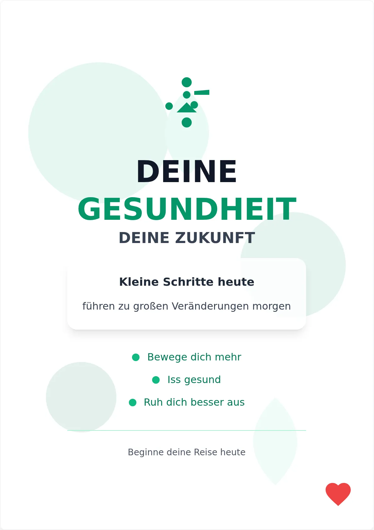 Gesundheits- & Wellness-Motivationsposter