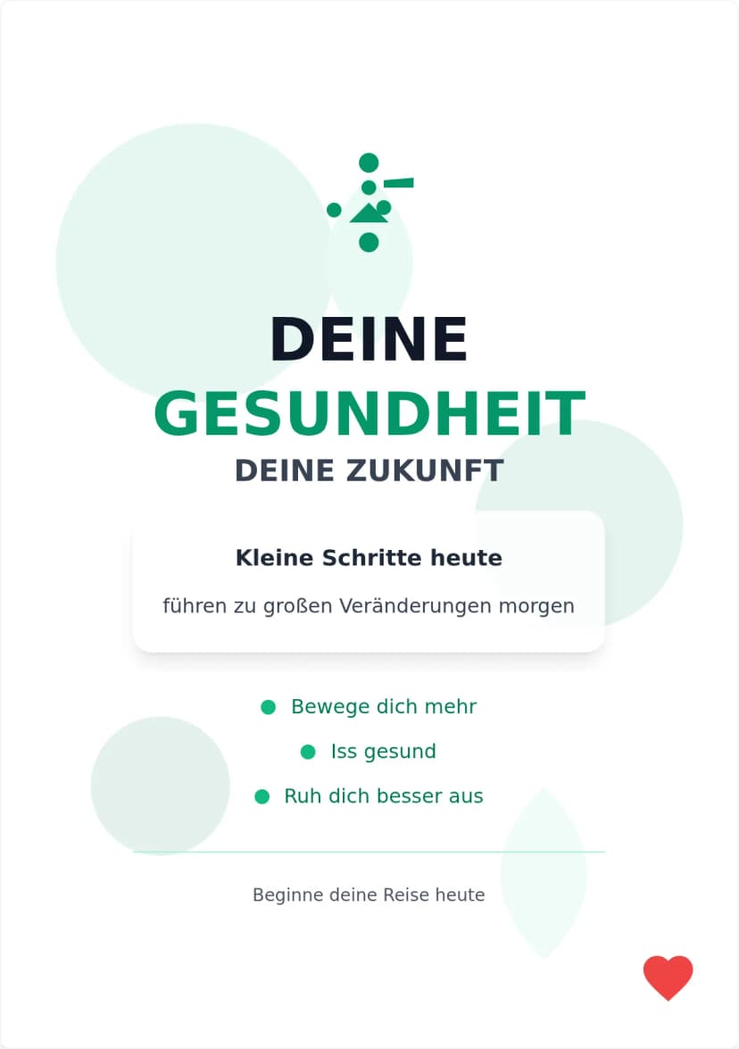 Gesundheits- & Wellness-Motivationsposter