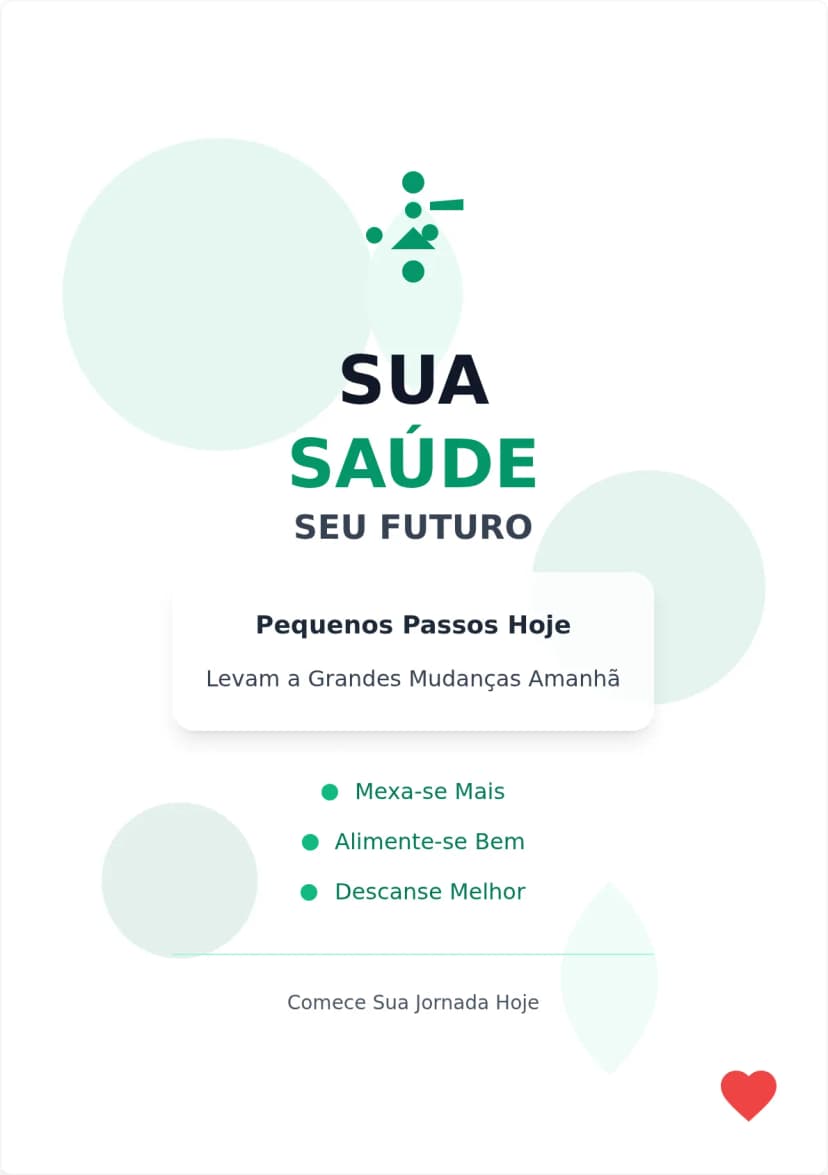 Pôster Motivacional de Saúde e Bem-Estar