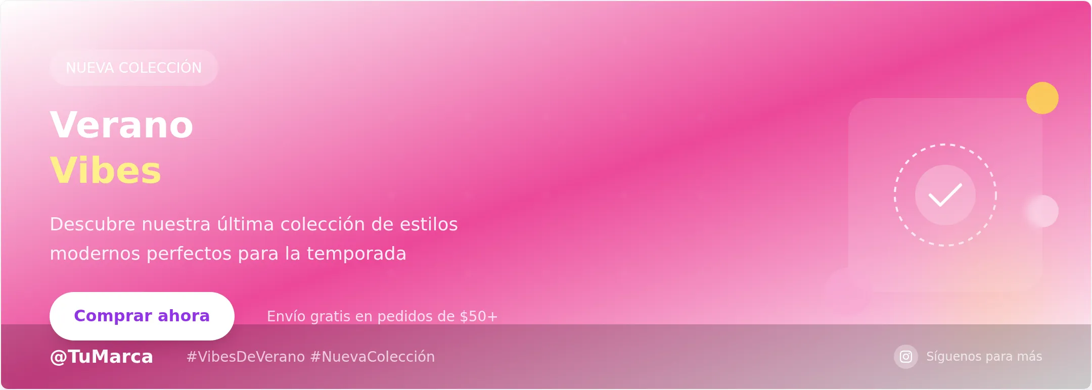Plantilla de Banner para Instagram - Diseño de Redes Sociales Atractivo