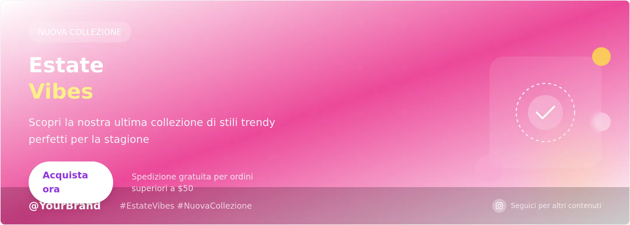 Modello Banner Instagram - Design Accattivante per i Social Media