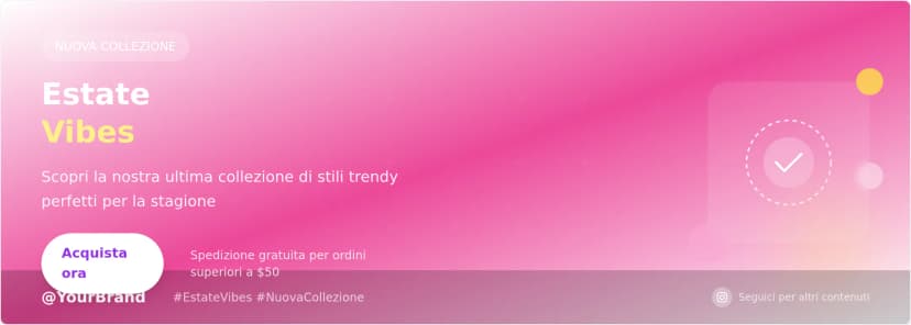 Modello Banner Instagram - Design Accattivante per i Social Media