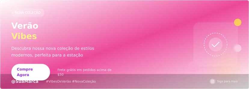 Modelo de Banner para Instagram - Design de Mídia Social Chamativo