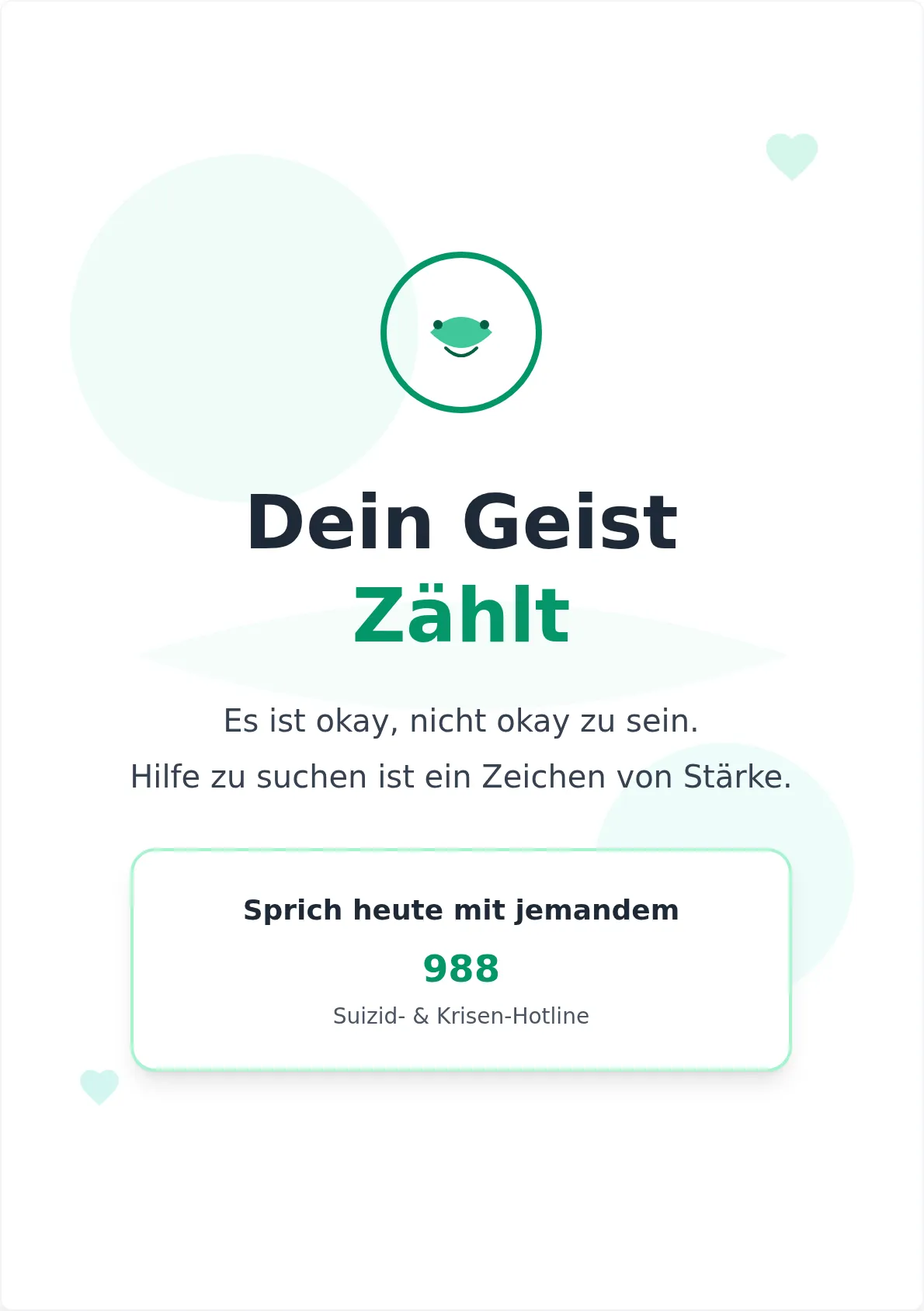 Plakatvorlage zur Sensibilisierung für psychische Gesundheit