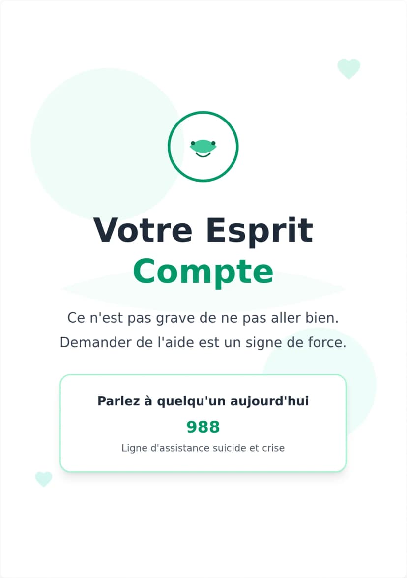 Modèle d'affiche de sensibilisation à la santé mentale