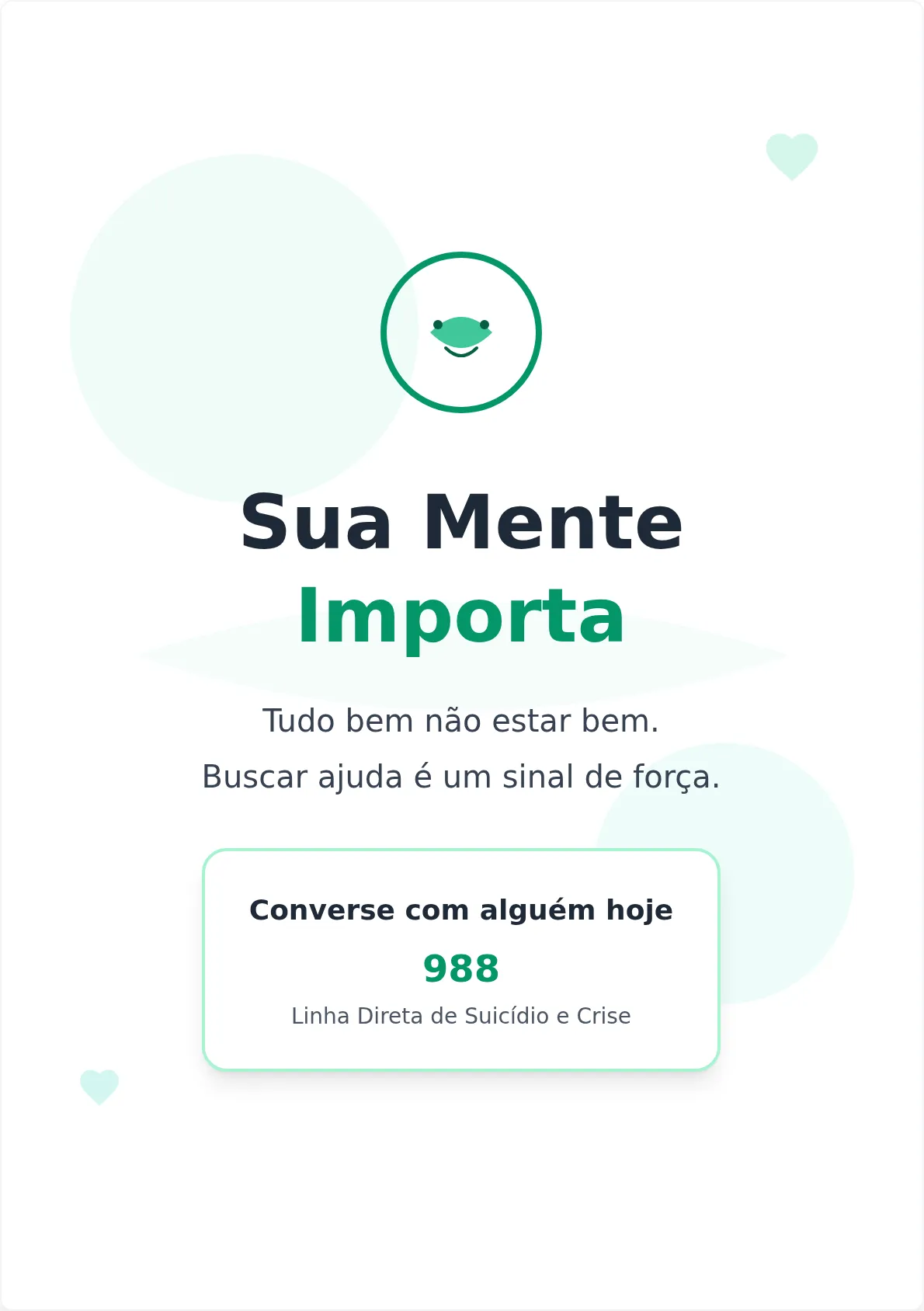 Modelo de Cartaz para Conscientização sobre Saúde Mental