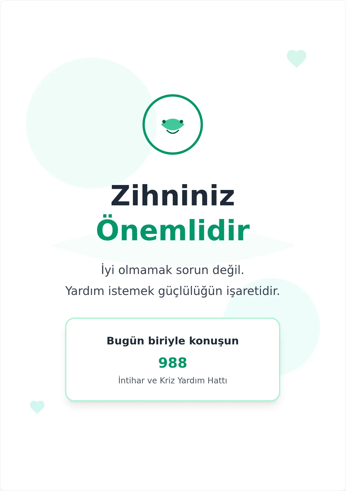 Ruh Sağlığı Farkındalığı Afişi Şablonu