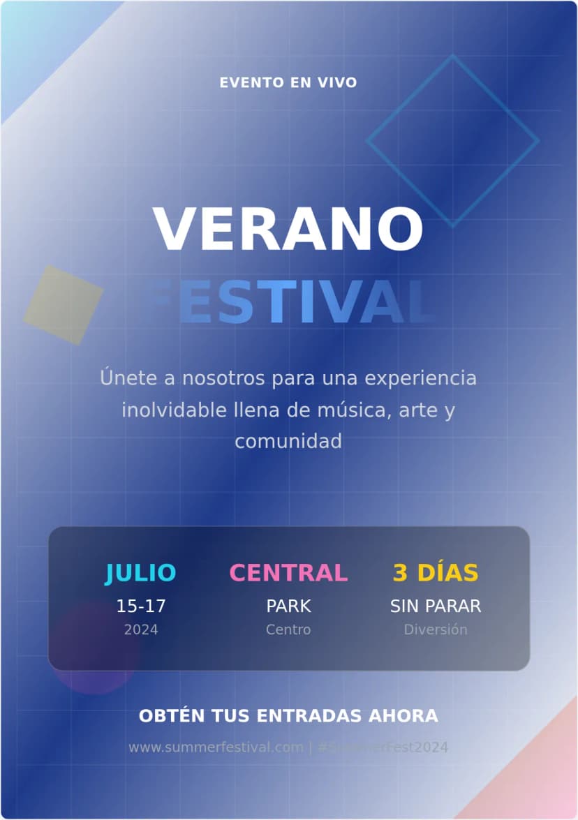 Plantilla Moderna de Póster para Eventos