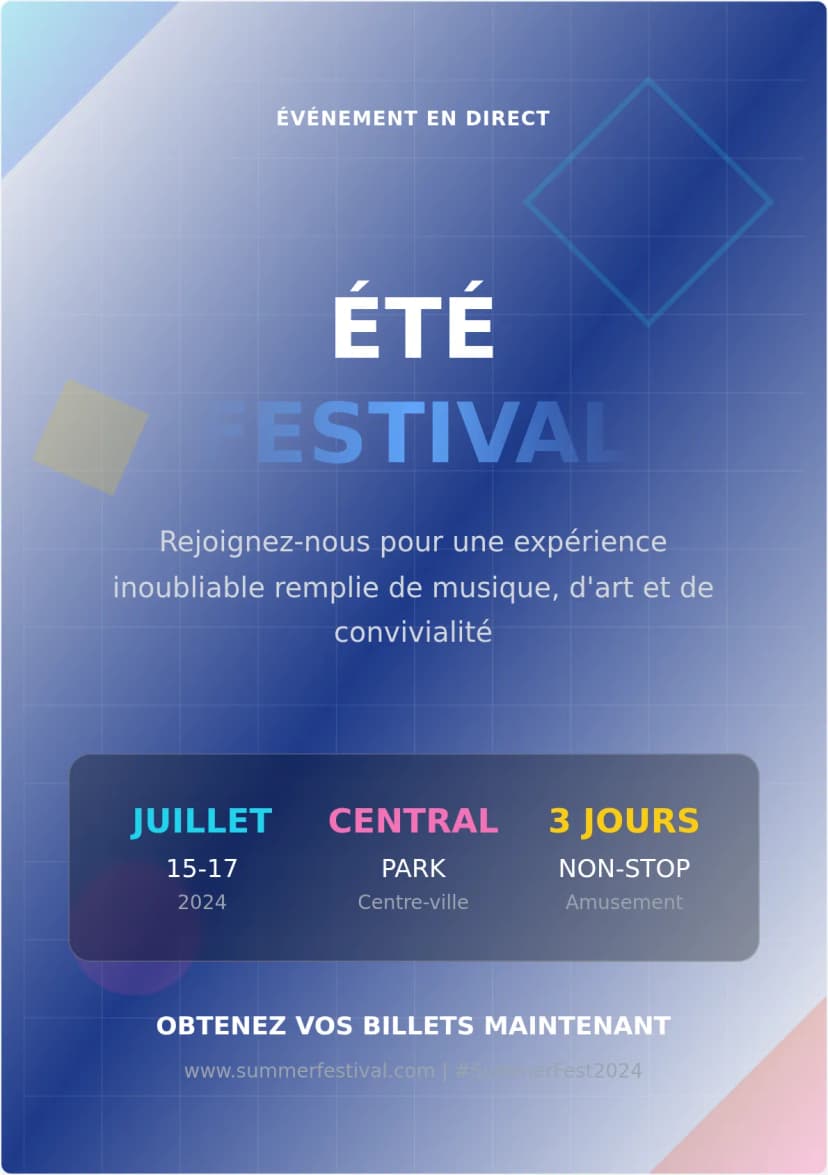 Modèle d'affiche d'événement moderne