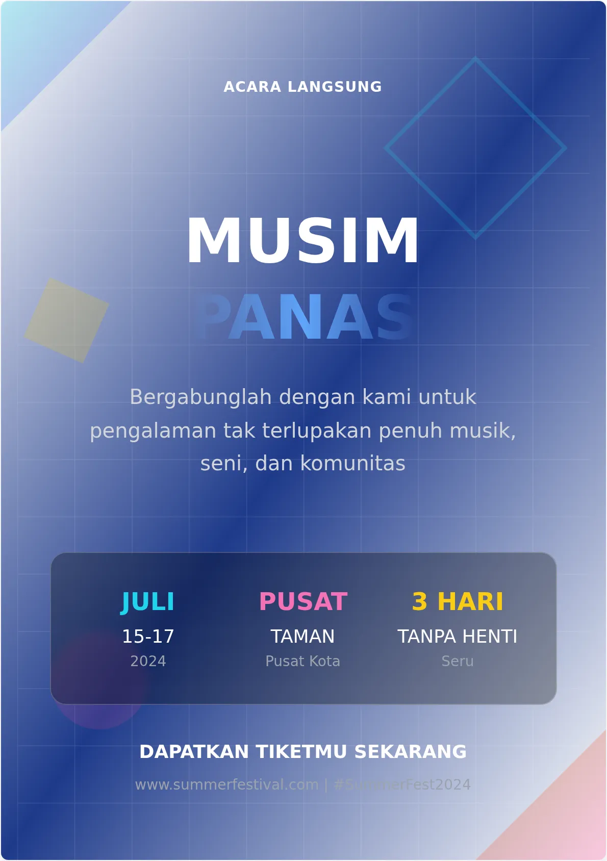 Template Poster Acara Modern