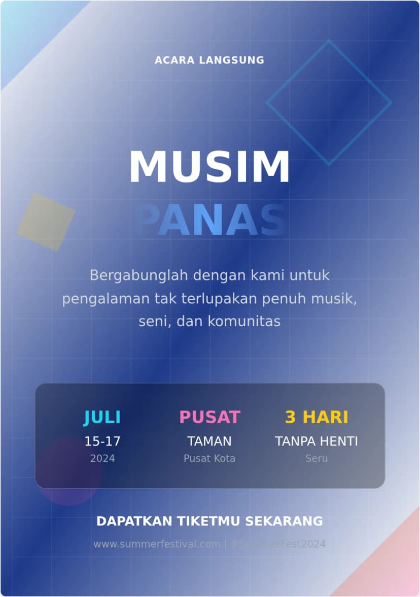 Template Poster Acara Modern
