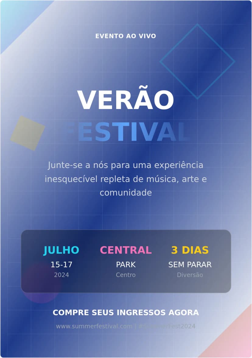 Modelo Moderno de Cartaz para Evento