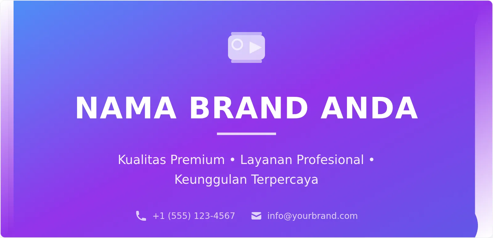 Template Spanduk Bendera Modern