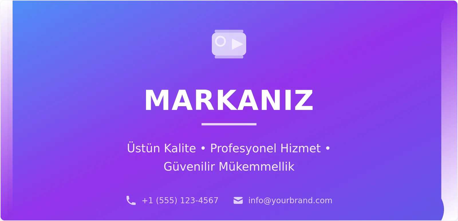 Modern Bayrak Afiş Şablonu