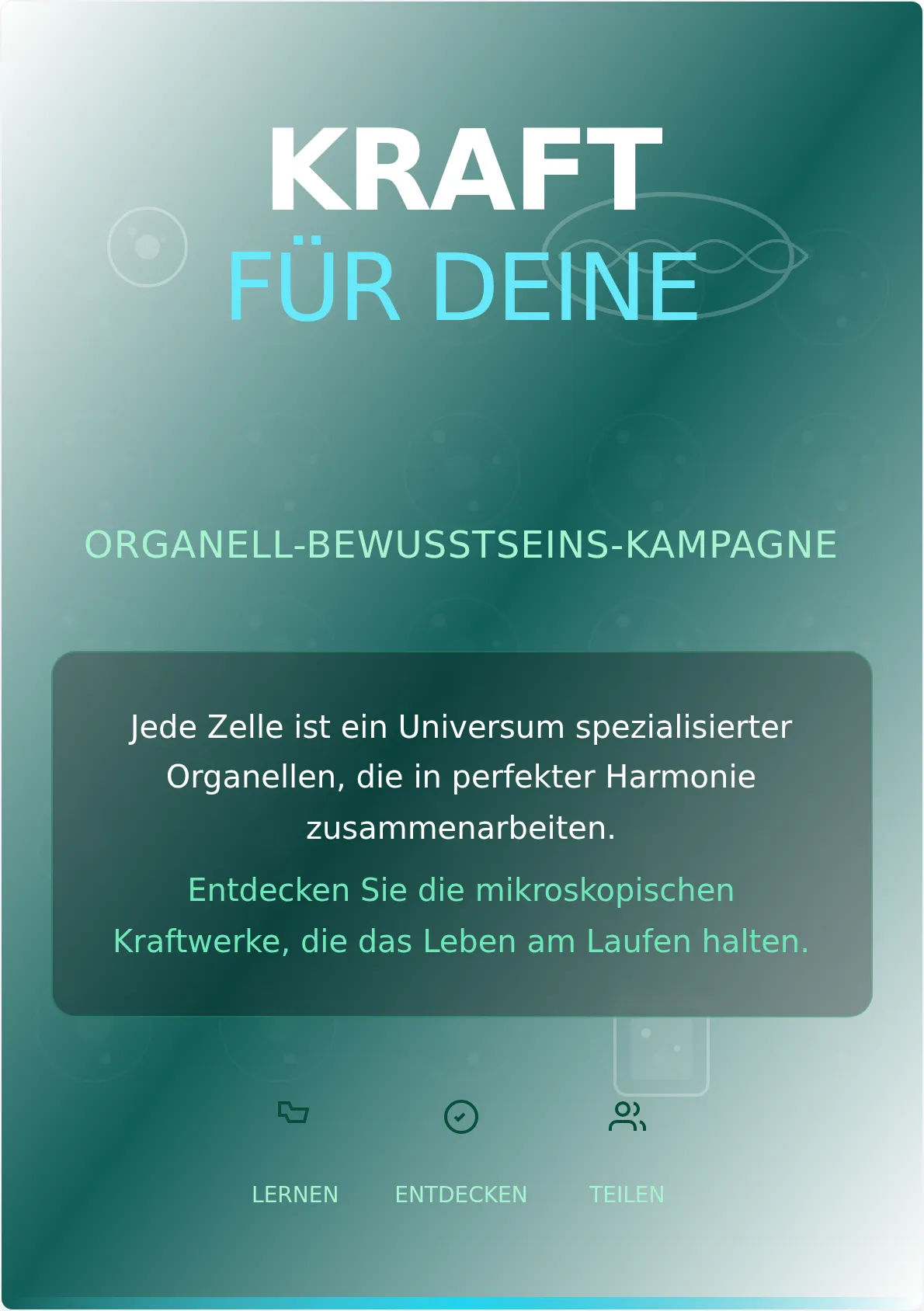 Plakatvorlage für Organellen-Kampagne