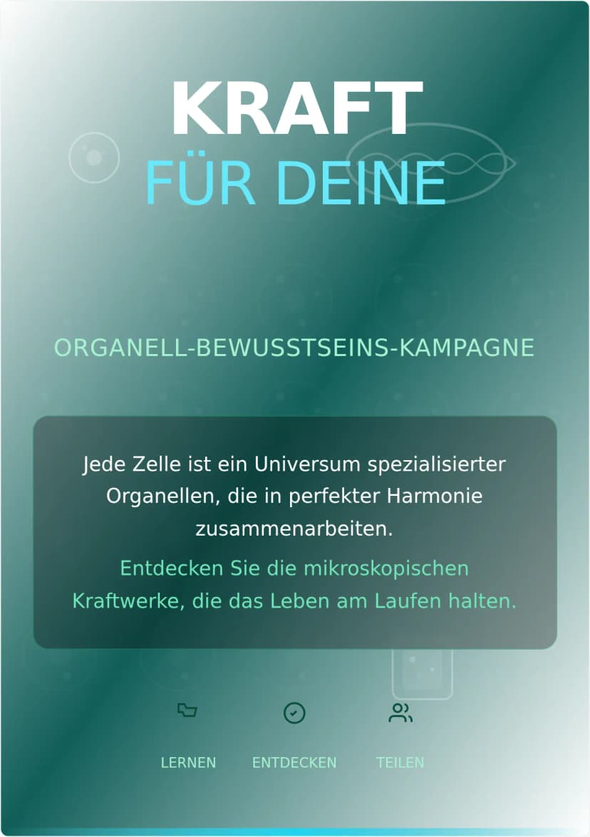 Plakatvorlage für Organellen-Kampagne