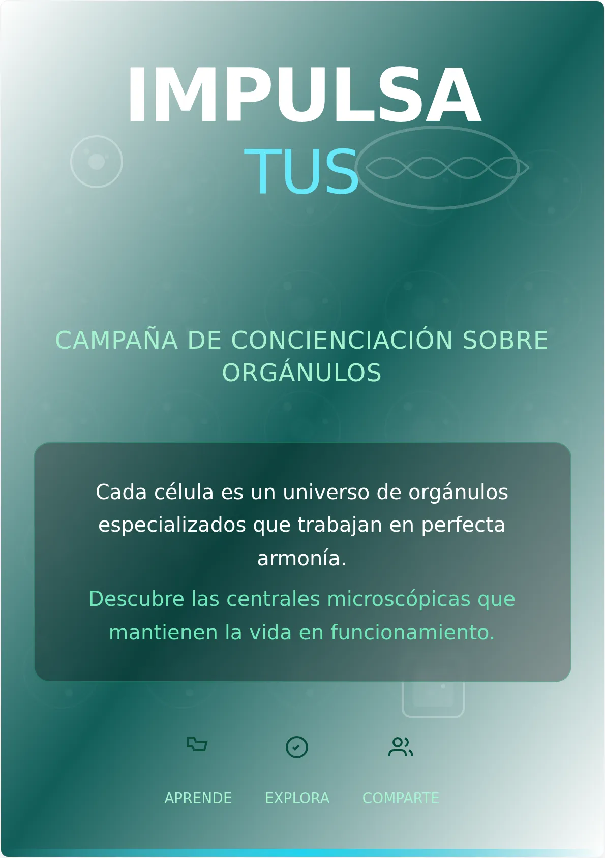 Plantilla de Póster para Campaña de Orgánulos