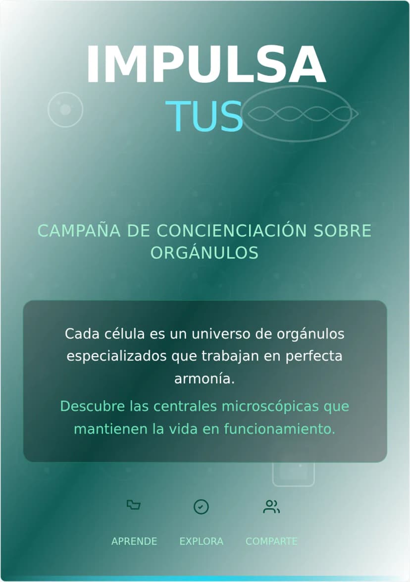 Plantilla de Póster para Campaña de Orgánulos