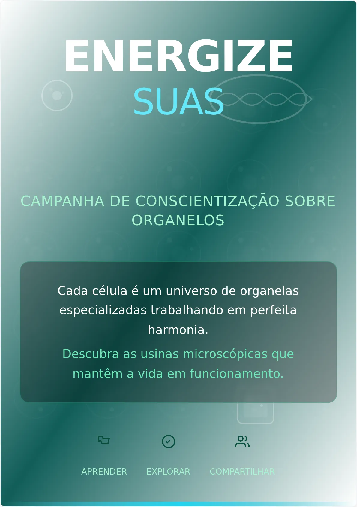 Modelo de Cartaz para Campanha de Organelas