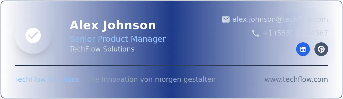 Professionelle E-Mail-Signatur-Banner-Vorlage