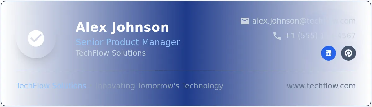 Professional Email Signature Banner Template