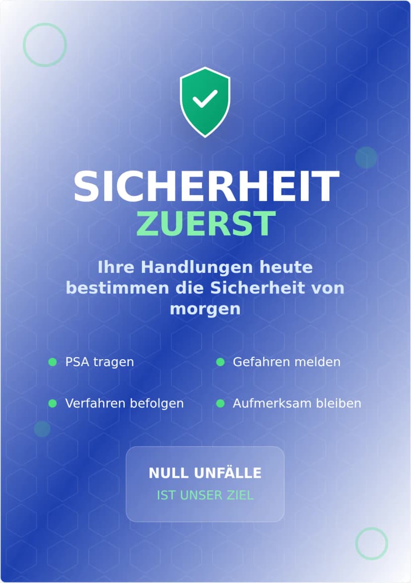 Sicheres Arbeitsplatz-Poster