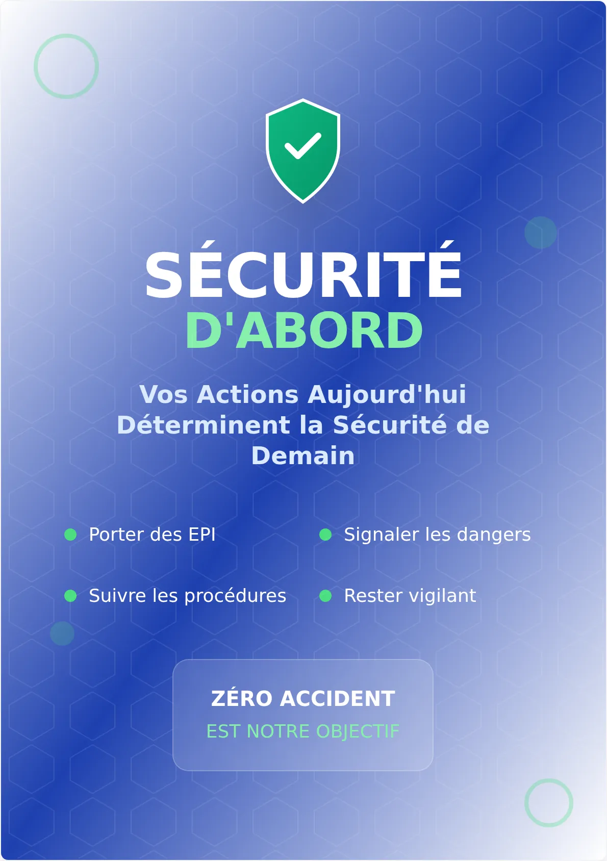Affiche de Sécurité au Travail