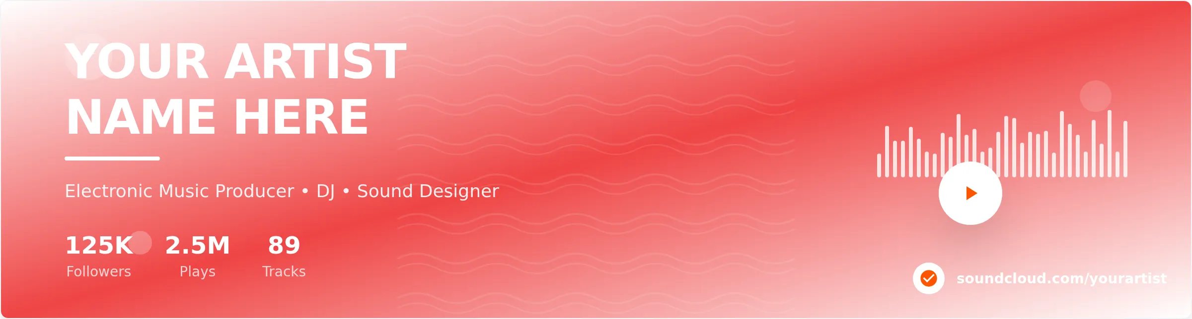 SoundCloud Banner Template - Professional Music Artist Profile