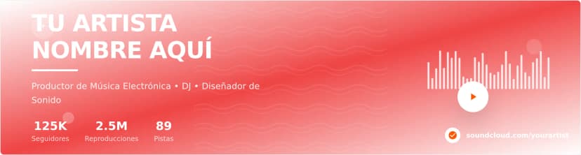 Plantilla de Banner de SoundCloud - Perfil Profesional de Artista Musical