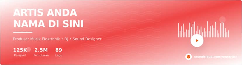 Template Banner SoundCloud - Profil Artis Musik Profesional